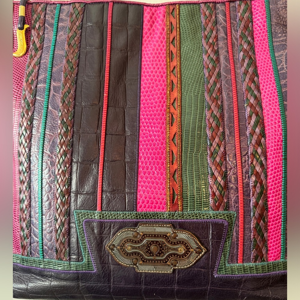 Sharif Leather Large Shoulder Bag made in USA EUC - Picture 11 of 12